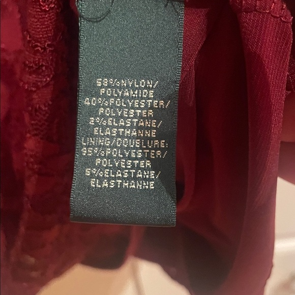 Lauren Ralph Lauren Deep Red Lace Dress - Picture 10 of 10